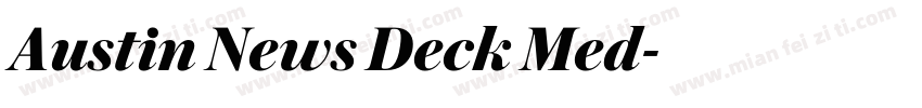 Austin News Deck Med字体转换